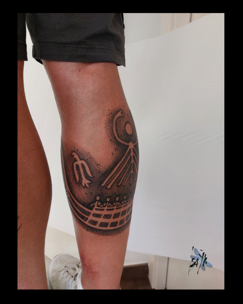 norse ornamental symbolic tattoo detail